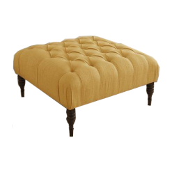 Mustard Square Ottoman