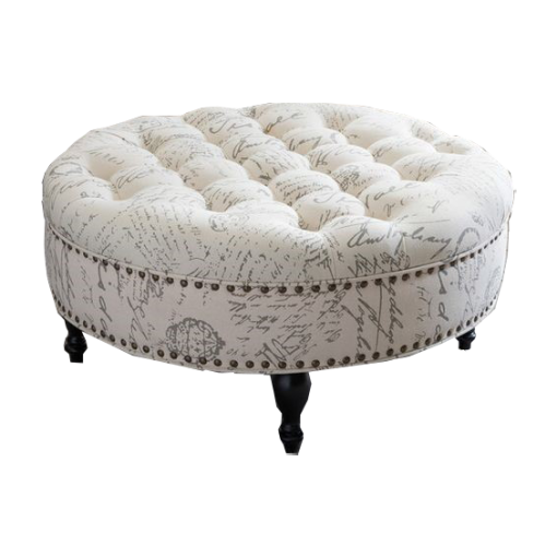Round Button Ottoman