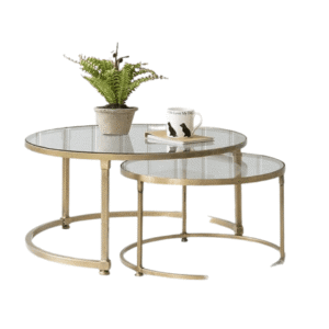 Chrome 2 Piece Coffee Table
