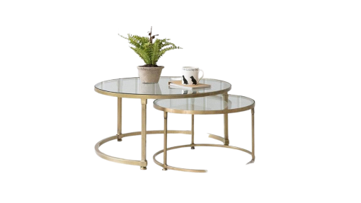 Chrome 2 Piece Coffee Table